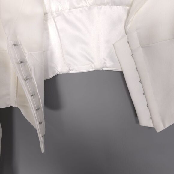 Bardot New Marcella Corset Blazer MEDIUM Orchid White Asymmetric Top Jacket - Picture 9 of 15